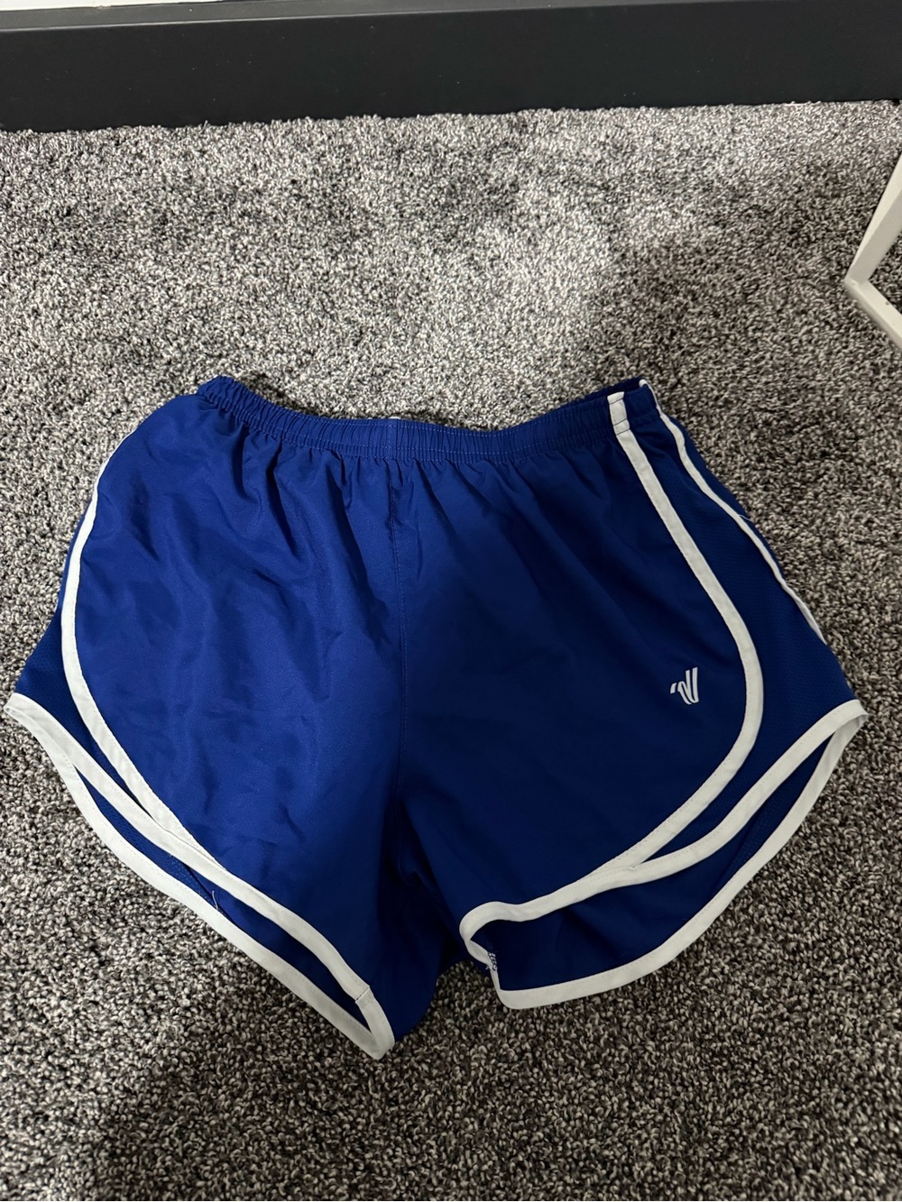 Women's Royal Blue Athletic Shorts with White Trim